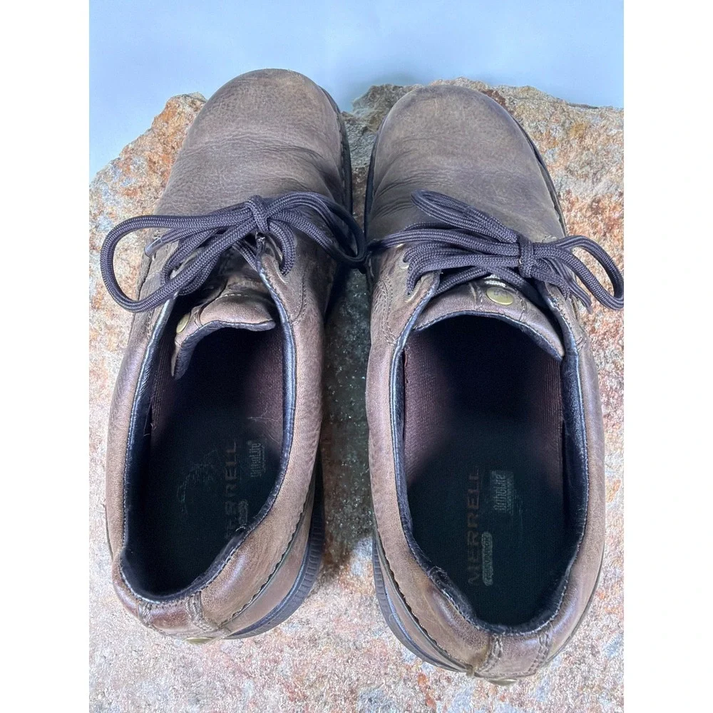Merrell World Legend Oxford Shoes Mens 10.5 Dark Earth Brown Leather J45097
